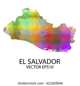 Vector color map of el salvador, Vector illustration eps 10.