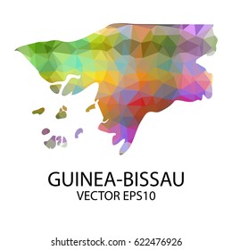 Vector color map of guineea-bissau, Vector illustration eps 10.