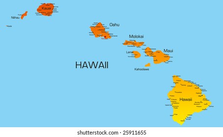 Hawaii Map Images Stock Photos Vectors Shutterstock
