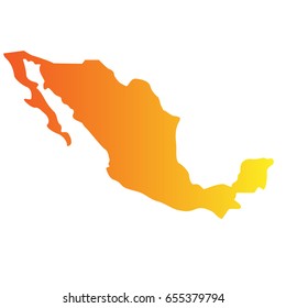 vector color map of  mexico