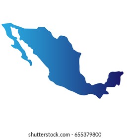 vector color map of  mexico