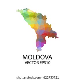 Vector color map of moldova, Vector illustration eps 10.