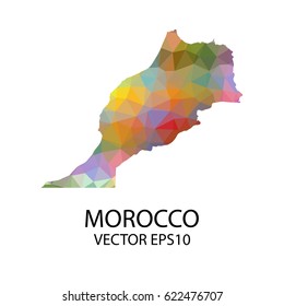 Vector color map of morocco, Vector illustration eps 10.