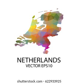 Vector color map of netherlands, Vector illustration eps 10.