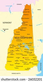New Hampshire Map Images Stock Photos Vectors Shutterstock