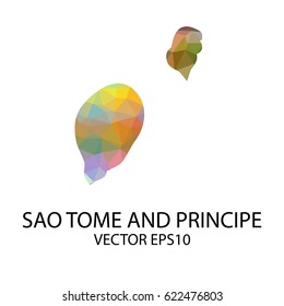 Vector color map of sao tome and principe, Vector illustration eps 10.