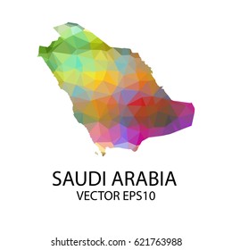 Vector color map of saudiarabia, Vector illustration eps 10.