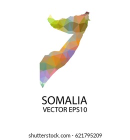 Vector color map of somalia, Vector illustration eps 10. 