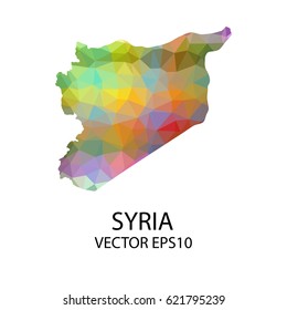 Vector color map of syria, Vector illustration eps 10. 