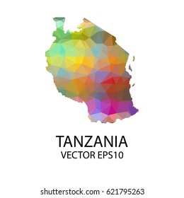 Vector color map of tanzania, Vector illustration eps 10. 