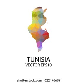 Vector color map of tunisia, Vector illustration eps 10.
