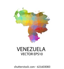 Vector color map of venezuela, Vector illustration eps 10.
