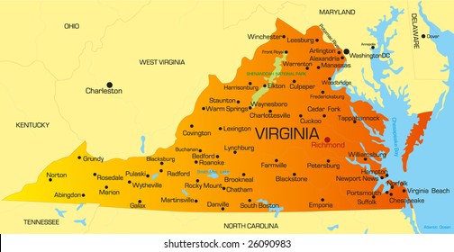 Virginia Map Images Stock Photos Vectors Shutterstock