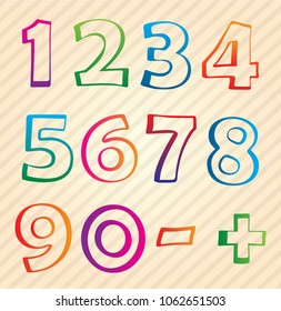 vector color mathematical numbers