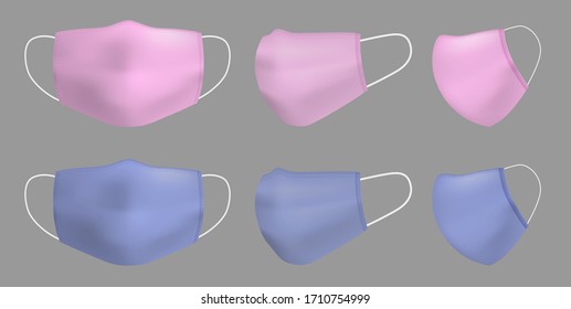 Vector color medical face mask