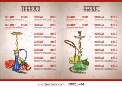 Vector color menu design