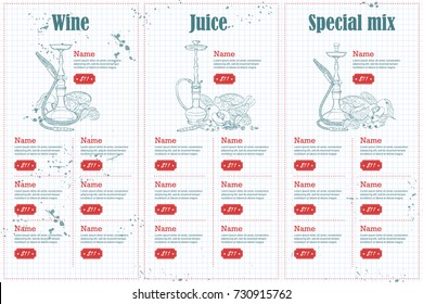 Vector color menu design