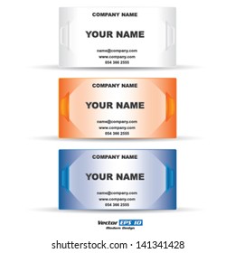 Vector color modern abstract creative business card set