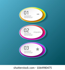 vector color modern progress paper banners set with three options or steps can be used for business infographics, numbered banners , graphic or website layout