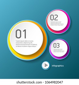 vector color modern progress paper banners set with three options or steps can be used for business infographics, numbered banners , graphic or website layout