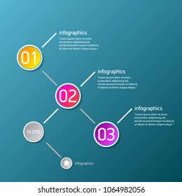 vector color modern progress paper banners set with three options or steps can be used for business infographics, numbered banners , graphic or website layout