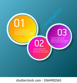 vector color modern progress paper banners set with three options or steps can be used for business infographics, numbered banners , graphic or website layout