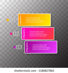 vector color modern progress paper banners set with three options or steps can be used for business infographics, numbered banners , graphic or website layout isolated on transparent background