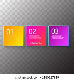 vector color modern progress paper banners set with three options or steps can be used for business infographics, numbered banners , graphic or website layout isolated on transparent background