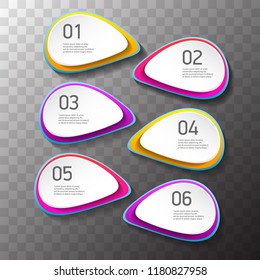 vector color modern progress paper banners set with three options or steps can be used for business infographics, numbered banners , graphic or website layout isolated on transparent background