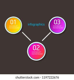 vector color modern progress paper banners set with three options or steps can be used for business infographics, numbered banners , graphic or website layout