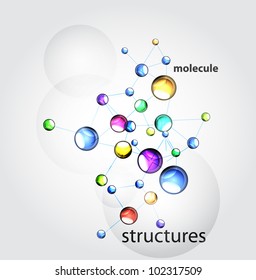 Vector color molecule background