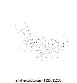 Vector color network connection and DNA atom