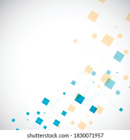 Vector color network connection and DNA atom
