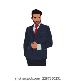 vector color nice man of smart-boy,pj