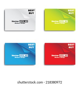 Vector color notepaper set 