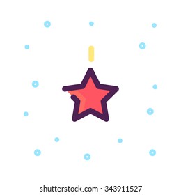 Vector color outline icon star