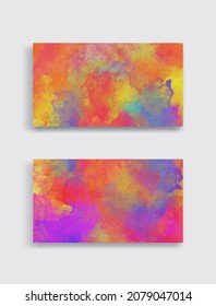 Vector color paint banner collection isolated on white background. Hand drawn abstract paint brush strokes set. Watercolor elements.