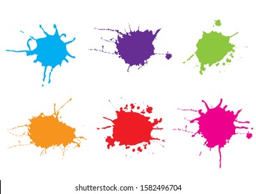 Vector color paint splatter background,Vector illustration design.