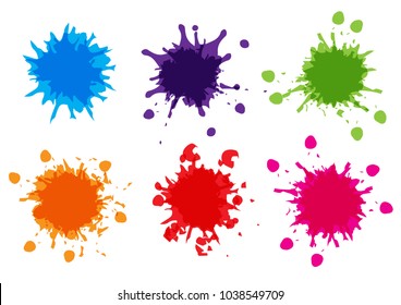 Similar Images, Stock Photos & Vectors of Set of paint splatters.Vector