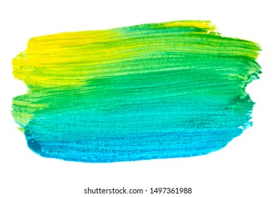 Vector color paint texture isolated on white - gouache banner for Your design