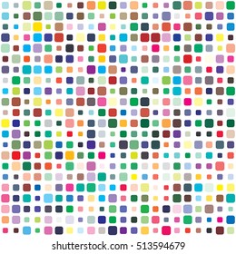 Vector color palette. 484 different colors. Pattern size 154 x 154 mm. Details chaotically scattered.