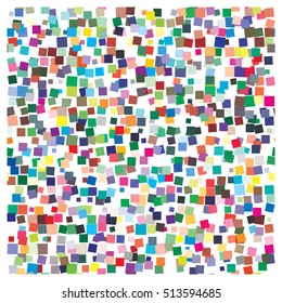 Vector color palette. 729 different colors. Pattern size 190 x 190 mm. Details chaotically scattered.