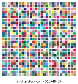 Vector color palette. 729 different colors. Pattern size 189 x 189 mm. Seamless