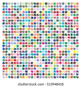 Vector color palette. 729 different colors. Pattern size 190 x 190 mm. Hand drawing style. Seamless
