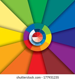Vector color palette background.