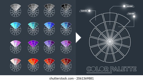 Vector color palette graphics theme