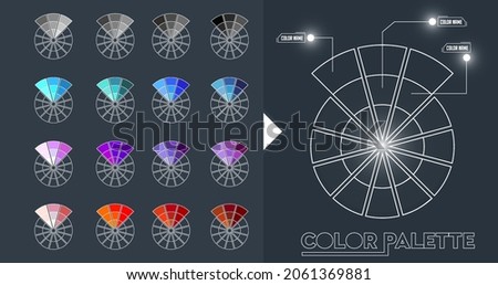 Vector color palette graphics theme