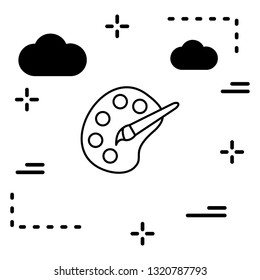 Vector Color palette Icon
