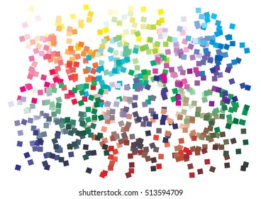 Vector color palette on A4 format, paper size 297 x 210 mm. Details chaotically scattered