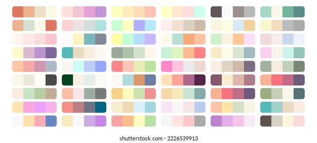 Vector Color Palette Set Design Template Multi color